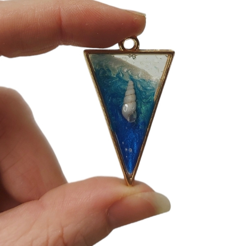 Ocean Themed Triangle Pendant